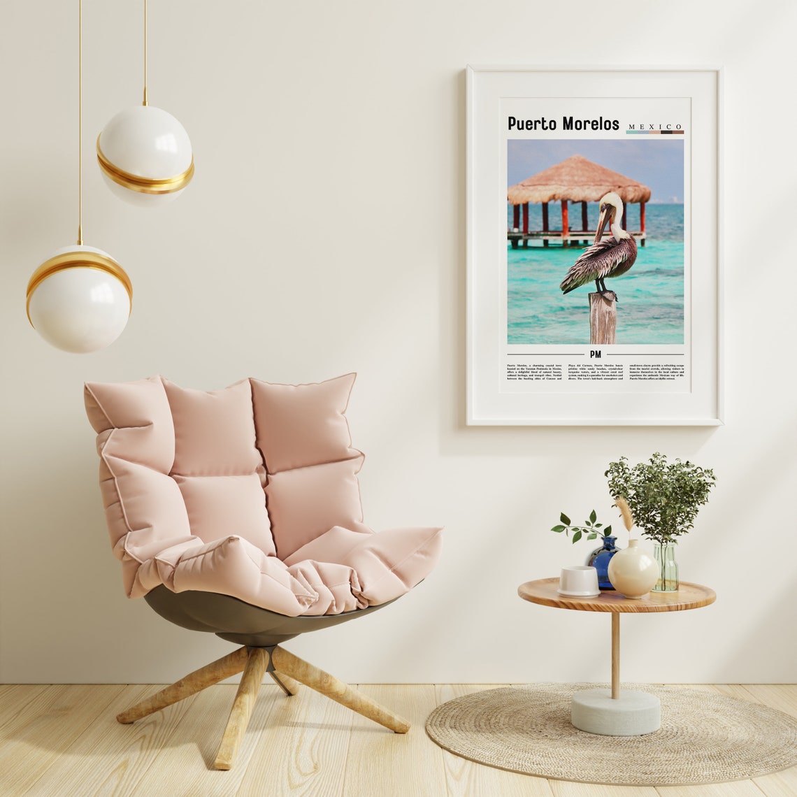 Puerto Morelos Poster Puerto Morelos Print Puerto Morelos Wall Art Minimal Travel Print Travel Destination Oil Painting Poster - Image 6