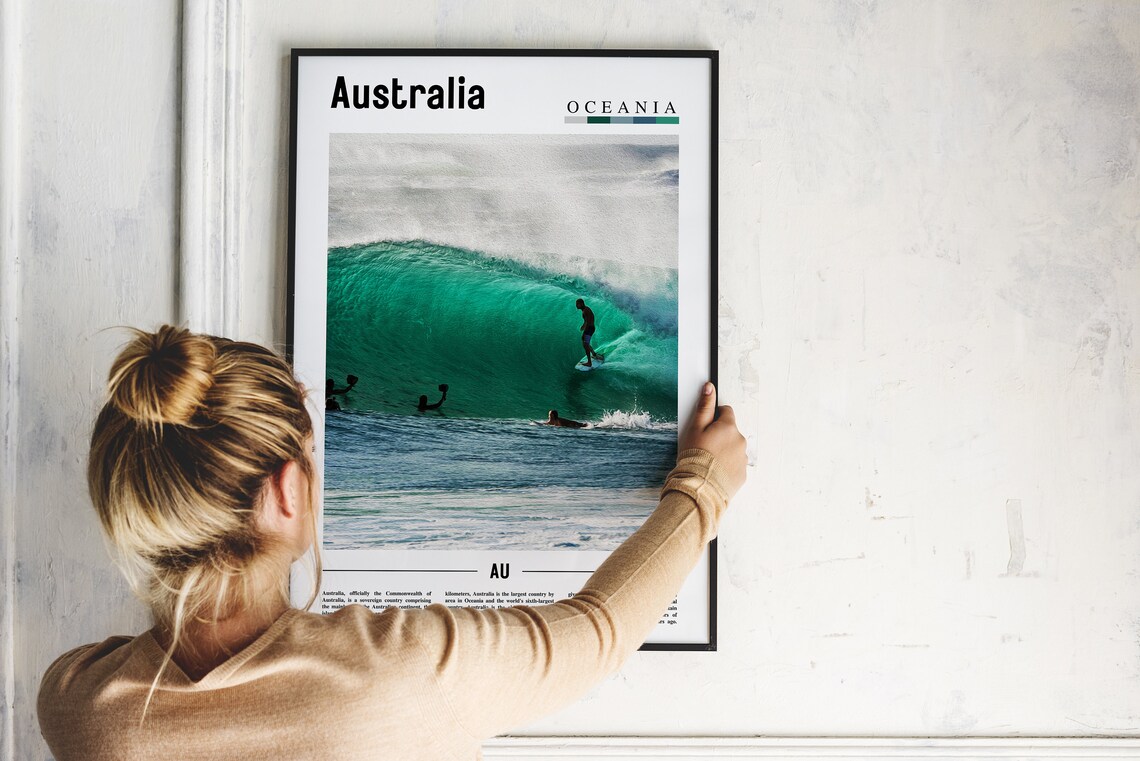 Australia Minimal Travel Poster, Oil Painting - Image 4