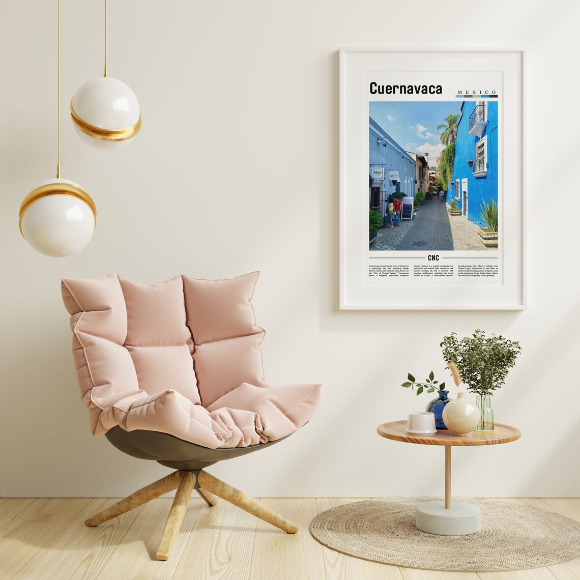 Cuernavaca Minimal Travel Poster, Oil Painting - Image 6