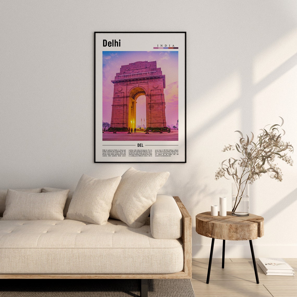 Delhi Poster Delhi Print Delhi Wall Art Asia Print Asia Poster Asia Photo Minimal Travel Poster - Image 2