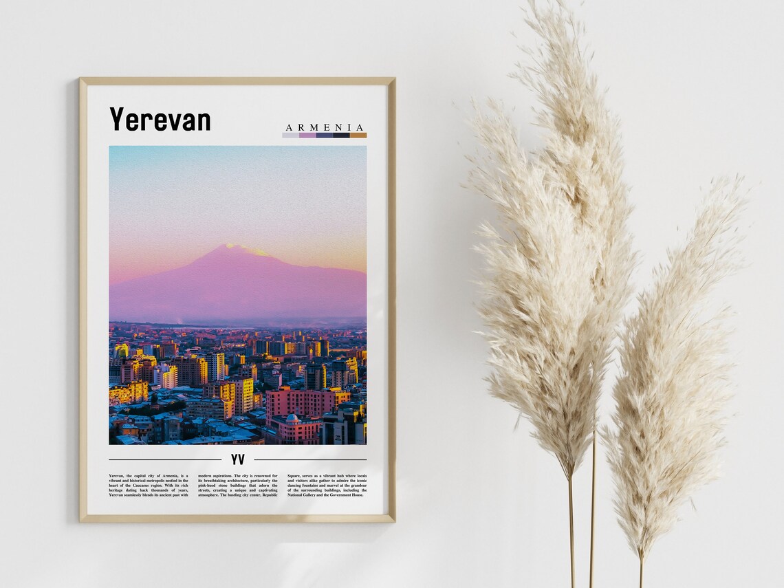 Yerevan Poster Yerevan Print Yerevan Wall Art Europe Photo Europe Poster Europe Print Travel Poster - Image 4