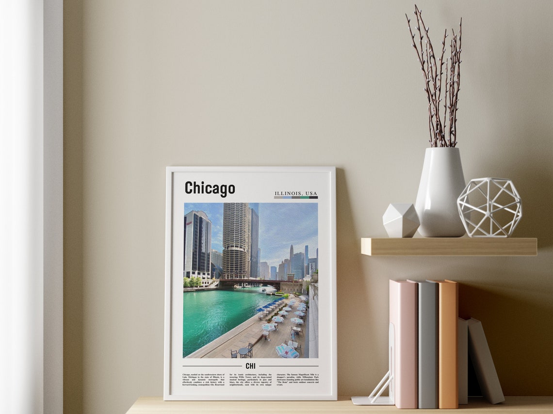 Chicago Print Chicago Poster Chicago Wall Art United States Photo United States Poster United States Print - Image 3