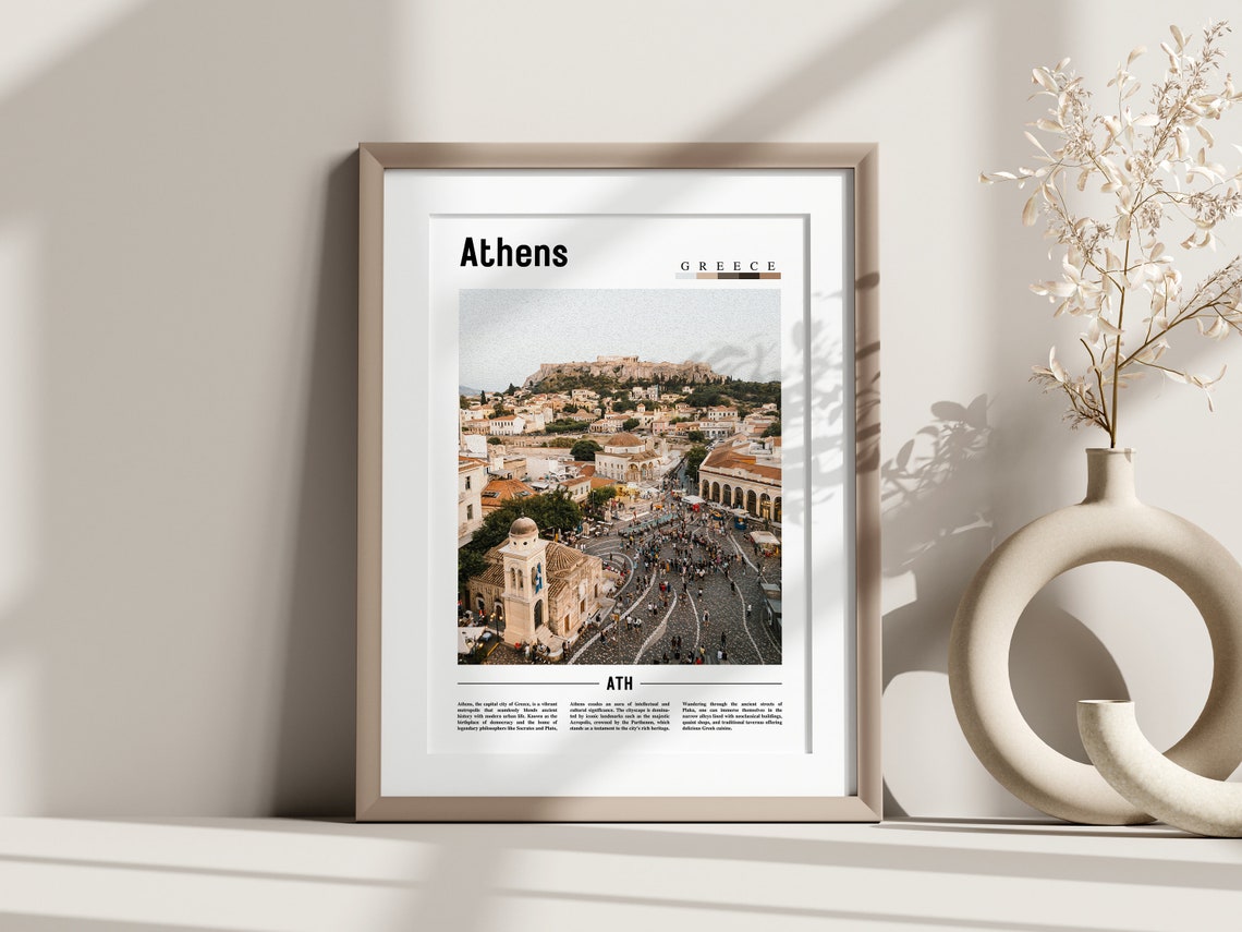 Athens Poster Athens Print Athens Wall Art Europe Photo Europe Poster Europe Print Travel Poster - Image 3