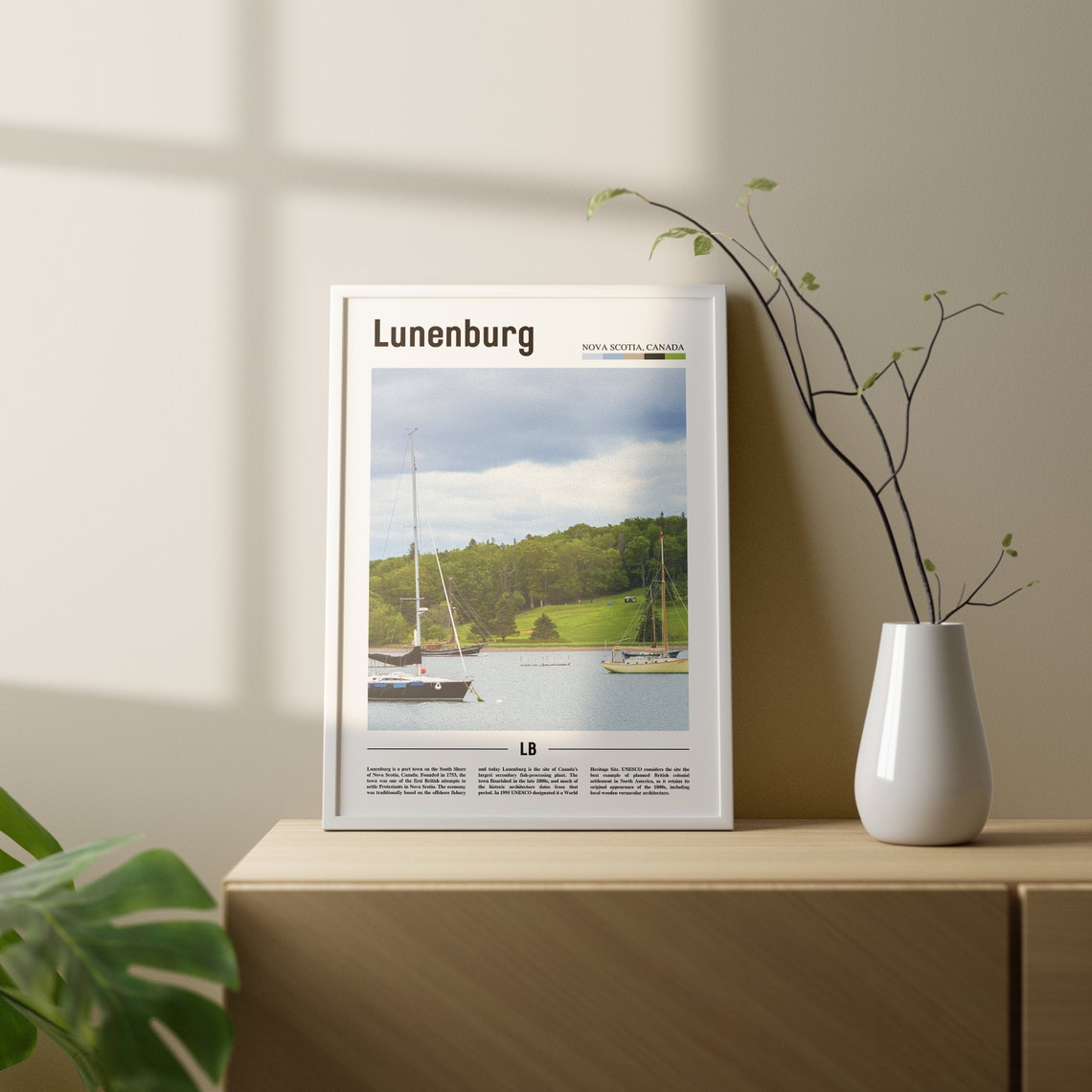 Lunenburg Print Lunenburg Poster Lunenburg Wall Art Oil Painting Poster Colorful City Print City Artwork Travel Artwork Travel Wall Art - Image 2