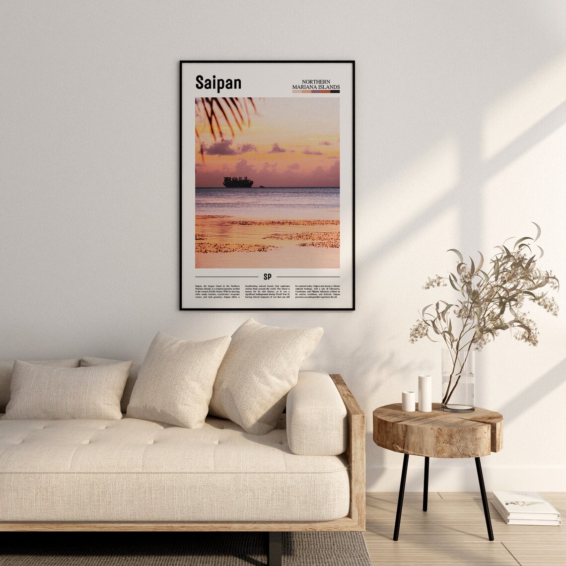Saipan Poster Saipan Print Saipan Wall Art Asia Print Asia Poster Asia Photo Minimal Travel Poster - Image 2