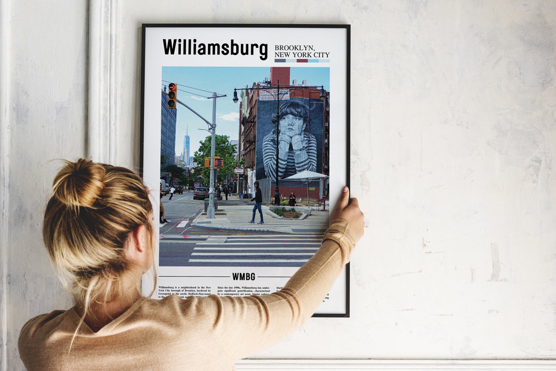 Williamsburg Print Williamsburg Poster Williamsburg Wall Art Oil Painting Poster City Print City Artwork Travel Artwork Travel Wall Art - Image 5