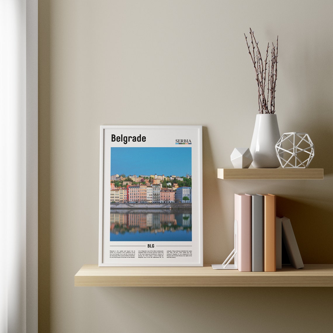 Belgrade Print Belgrade Poster Belgrade Wall Art Oil Painting Poster Colorful City Print City Artwork Travel Artwork Travel Wall Art - Image 3