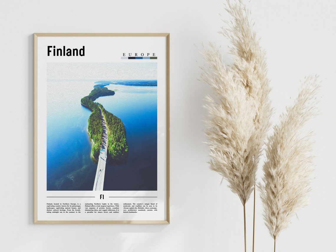 Finland Poster Finland Print Finland Wall Art Europe Photo Europe Poster Europe Print Travel Poster - Image 4