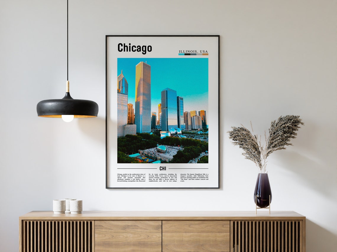 Chicago Print Chicago Poster Chicago Wall Art United States Photo United States Poster United States Print - Image 4