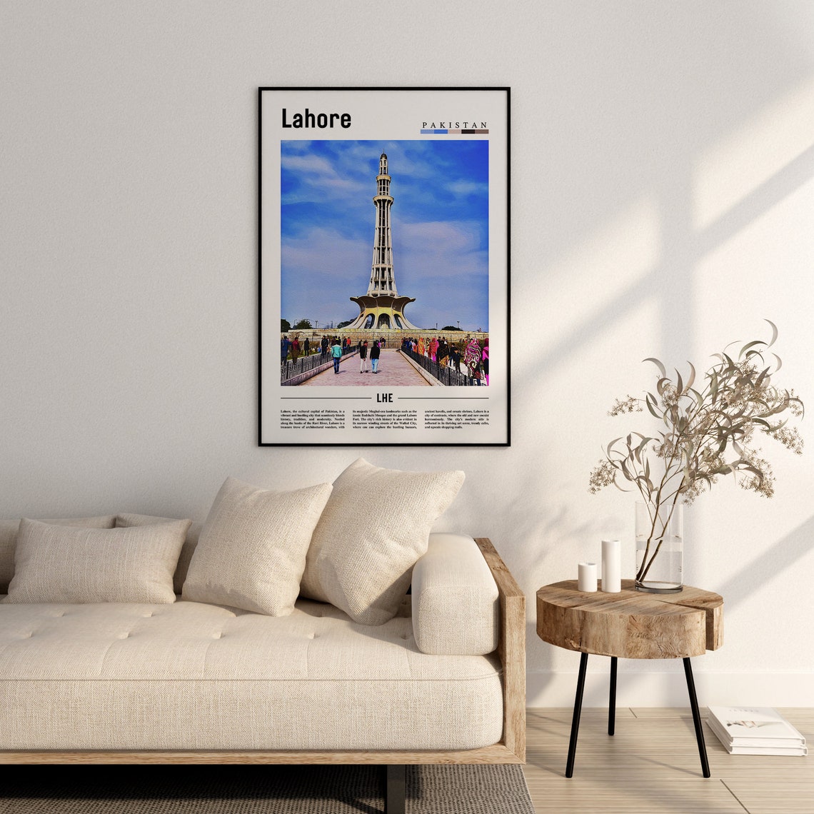 Lahore Poster Lahore Print Lahore Wall Art Asia Print Asia Poster Asia Photo Minimal Travel Poster - Image 2