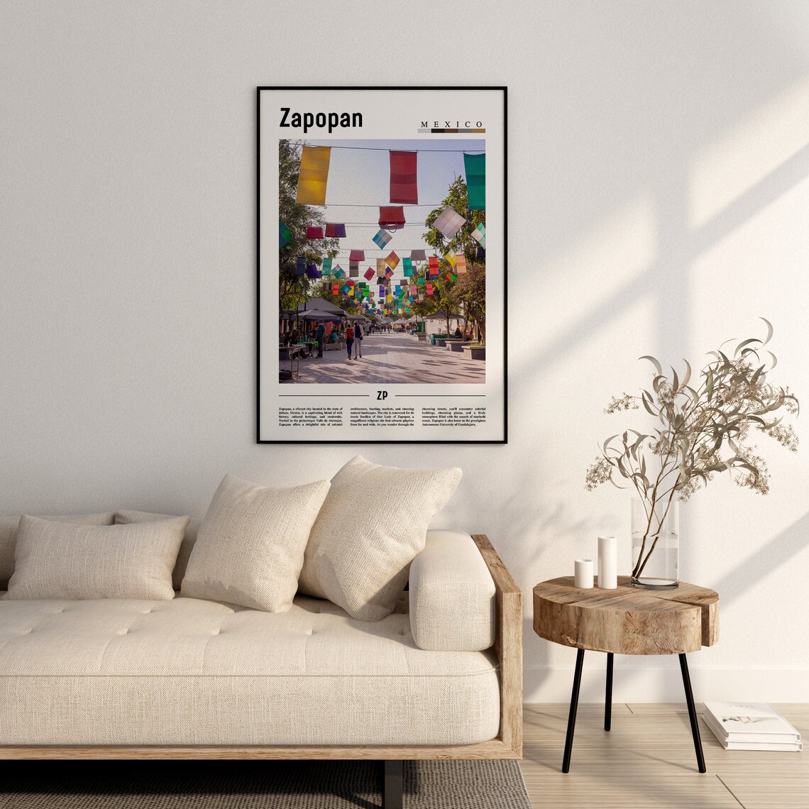 Zapopan Minimal Travel Poster, Oil Painting Style - Image 3