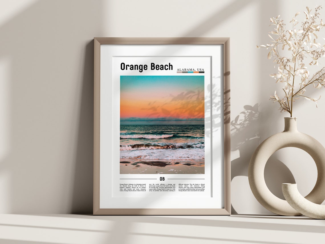 Orange Beach Poster Orange Beach Print Orange Beach Wall Art United States Photo United States Poster United States Print - Image 3