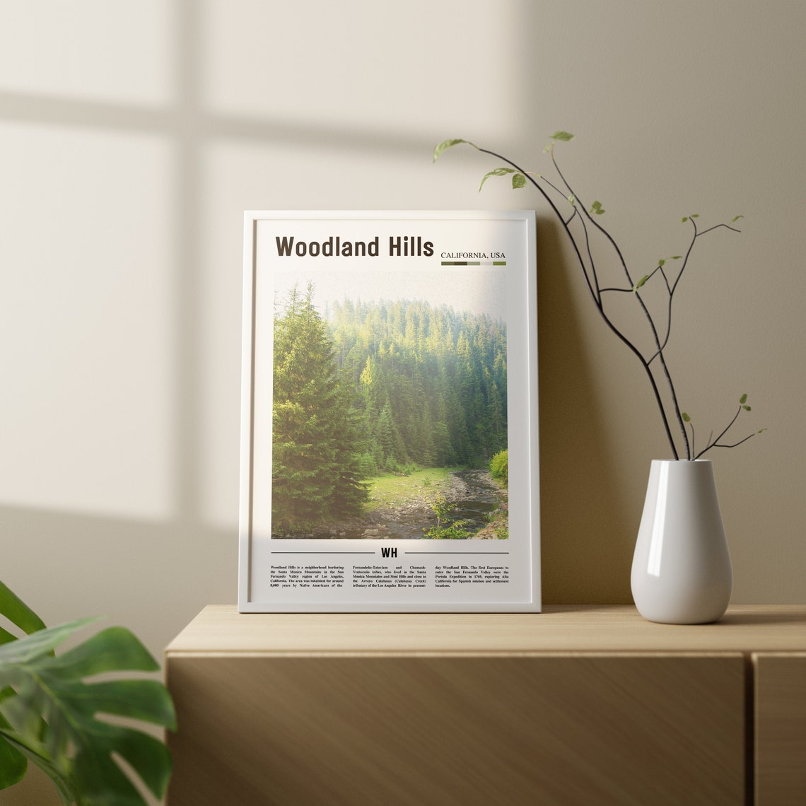 Woodland Hills Print Woodland Hills Poster Woodland Hills Wall Art Oil Painting Poster Colorful City Print City Artwork Travel Artwork - Image 2