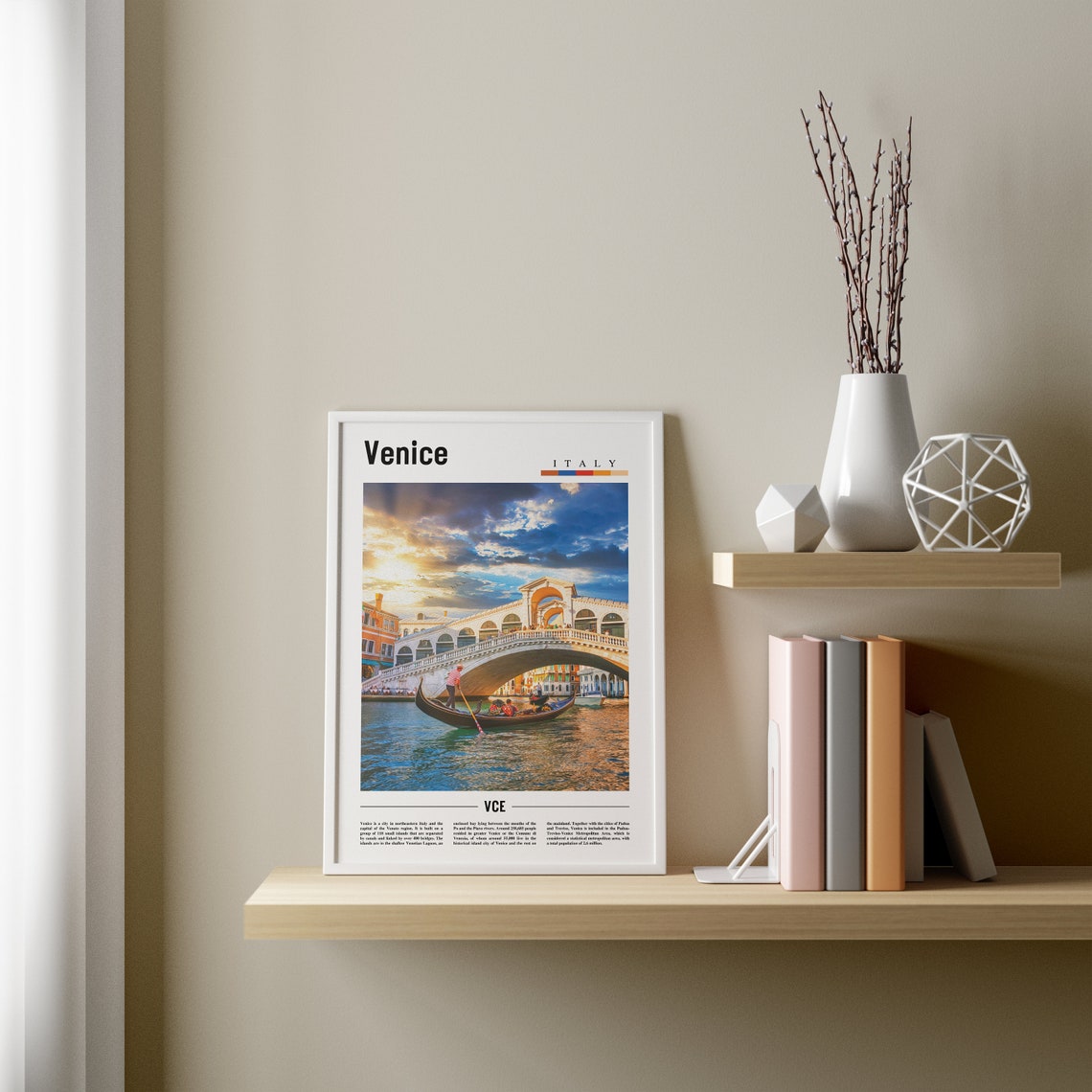 Venice Print Venice Poster Venice Wall Art Italy Photo Italy Poster Italy Print Italy Wall Art Minimal Travel Poster - Image 3