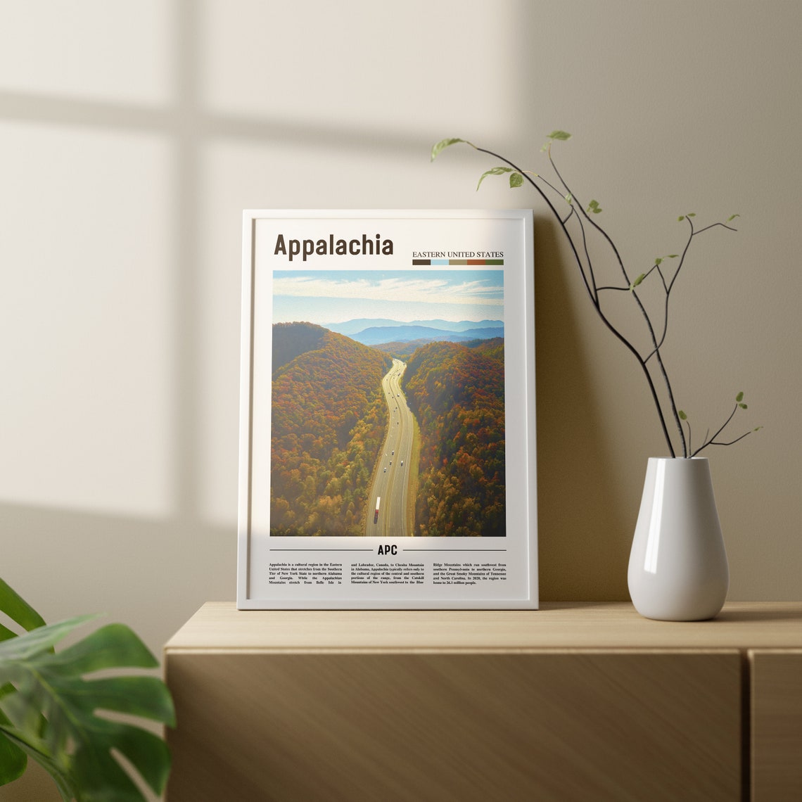 Appalachia Print Appalachia Poster Appalachia Wall Art Oil Painting Poster Colorful City Print City Artwork Travel Artwork Travel Art - Image 2
