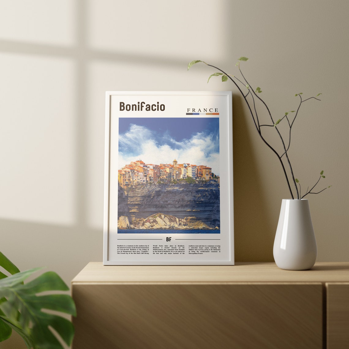 Bonifacio Print Bonifacio Poster Bonifacio Wall Art Oil Painting Poster Colorful City Print City Artwork Travel Artwork Travel Wall Art - Image 3