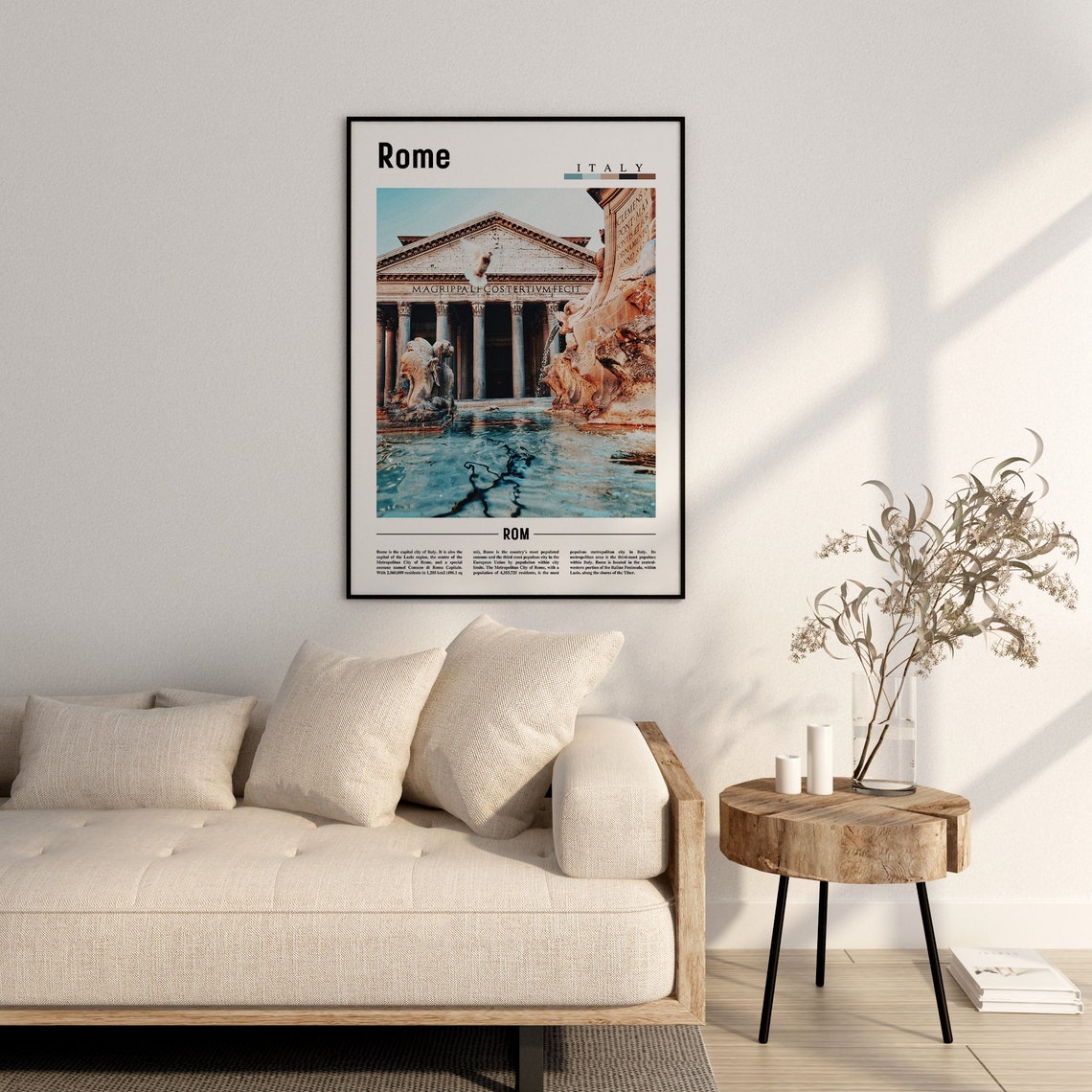 Rome Poster Rome Print Rome Wall Art Italy Photo Italy Poster Italy Print Italy Wall Art Minimal Travel Poster - Image 2