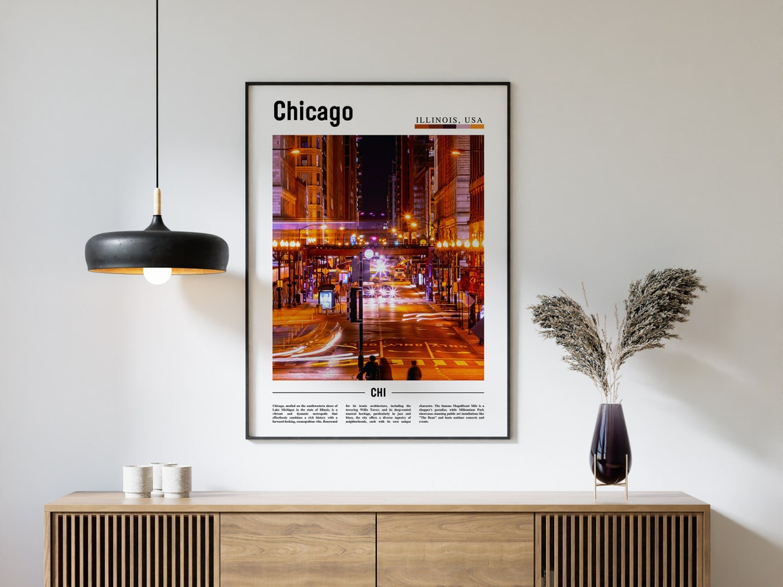 Chicago Print Chicago Poster Chicago Wall Art United States Photo United States Poster United States Print - Image 4