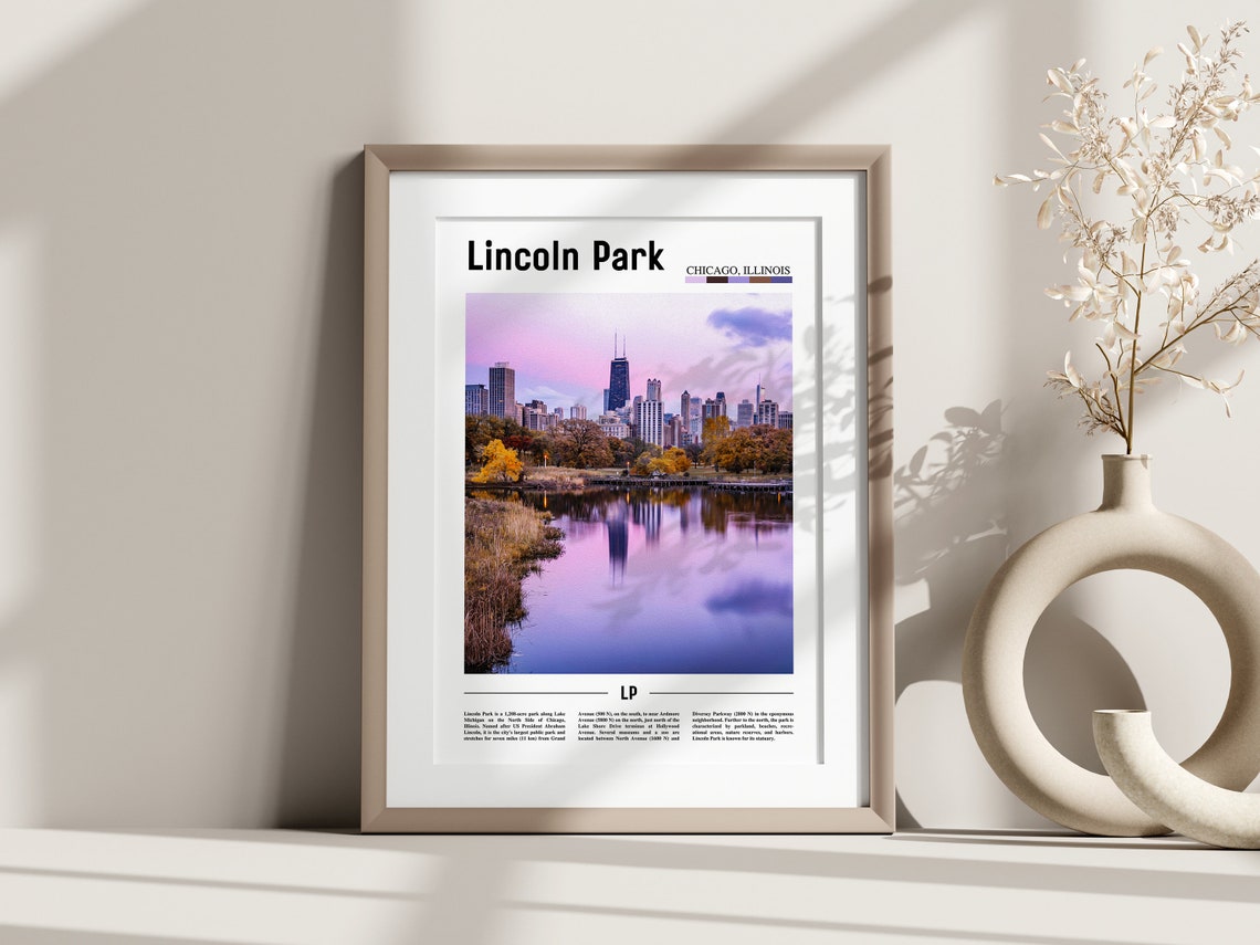 Lincoln Park Poster Lincoln Park Print Lincoln Park Wall Art United States Photo United States Poster United States Print - Image 3