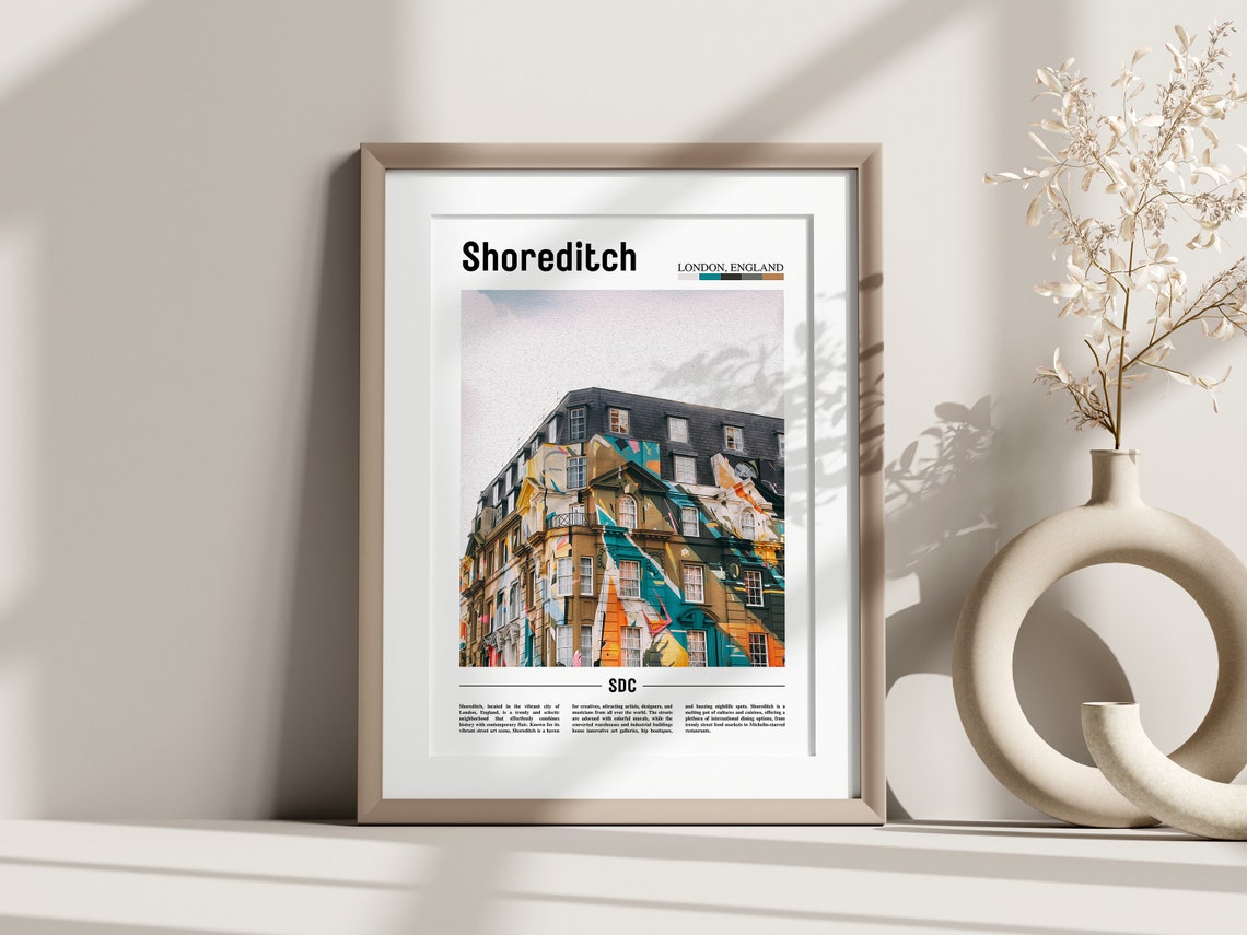 Shoreditch Poster Shoreditch Print Shoreditch Wall Art Europe Photo Europe Poster Europe Print Travel Poster - Image 3