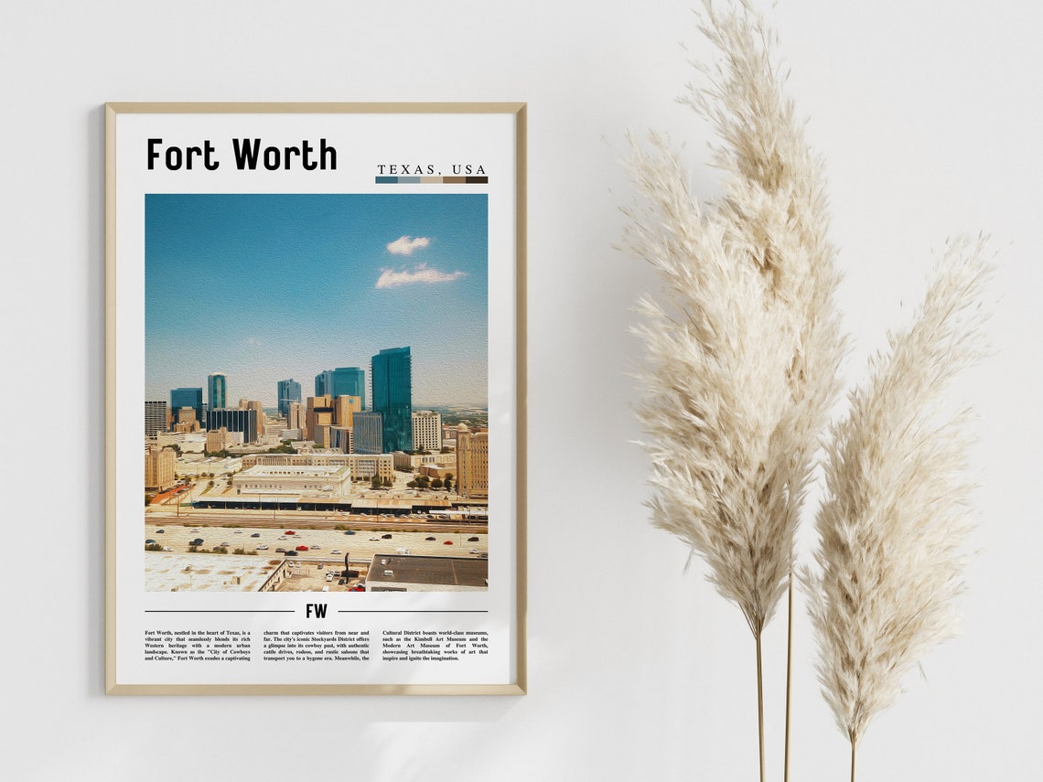 Fort Worth Poster Fort Worth Print Fort Worth Wall Art United States Photo United States Poster United States Print - Image 4