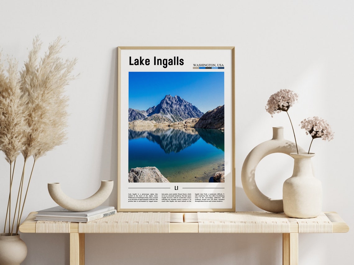 Lake Ingalls Poster Lake Ingalls Print Lake Ingalls Wall Art United States Photo United States Poster United States Print - Image 5