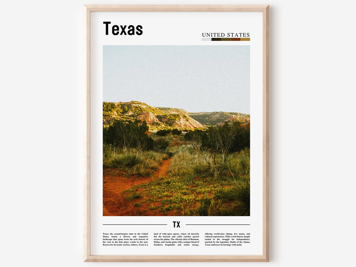 Texas Travel Poster, United States Photo