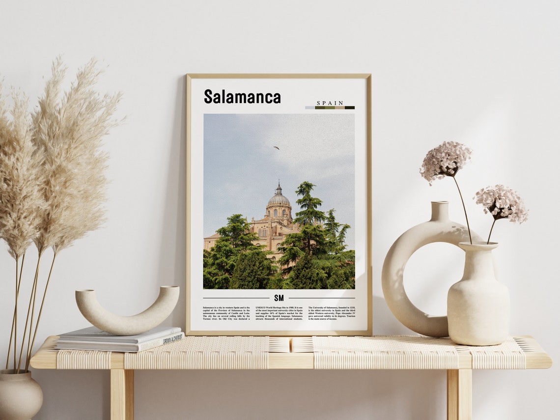 Salamanca Poster Salamanca Print Salamanca Wall Art Spain Photo Spain Poster Spain Print Minimal Travel Poster - Image 5