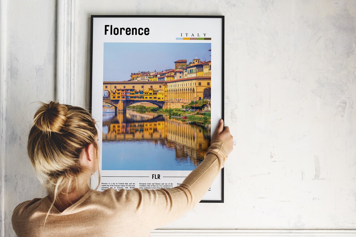 Florence Minimal Travel Poster, Italy Photo - Image 4