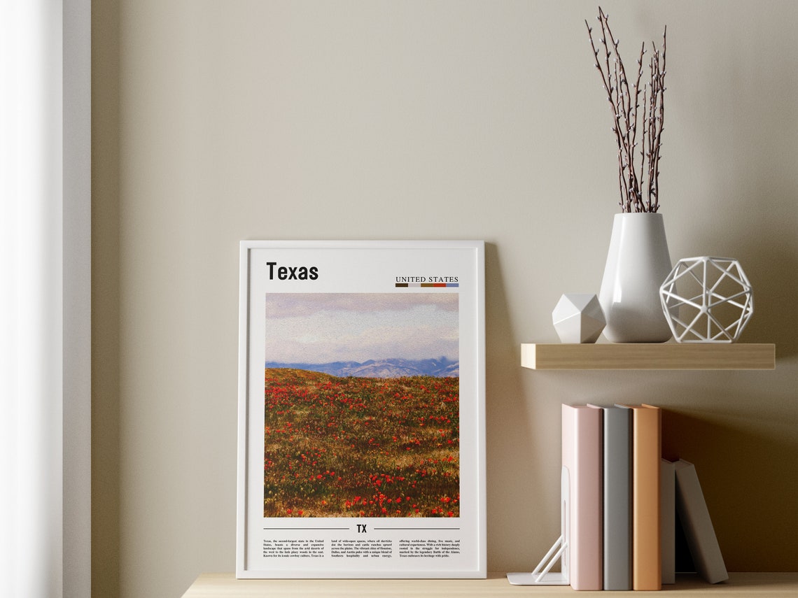Texas Poster Texas Print Texas Wall Art Texas Photo United States Photo United States Poster United States Print - Image 3