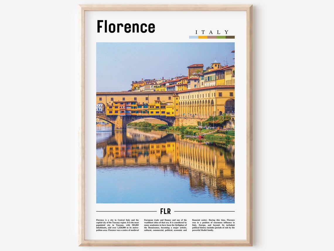 Florence Minimal Travel Poster, Italy Photo