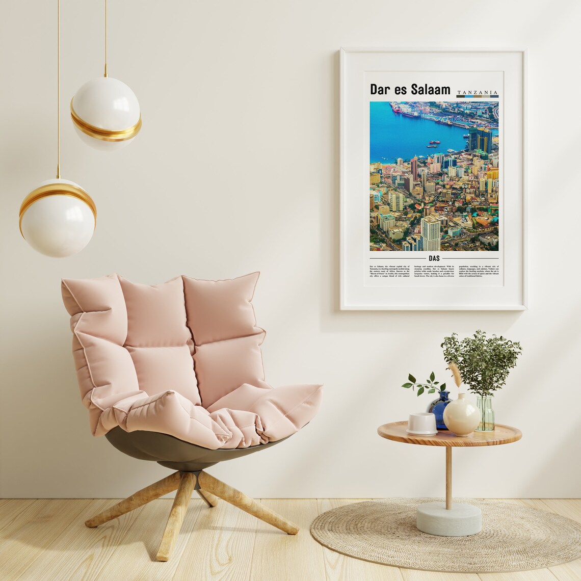 Dar Es Salaam Minimal Travel Poster, Oil Painting - Image 6