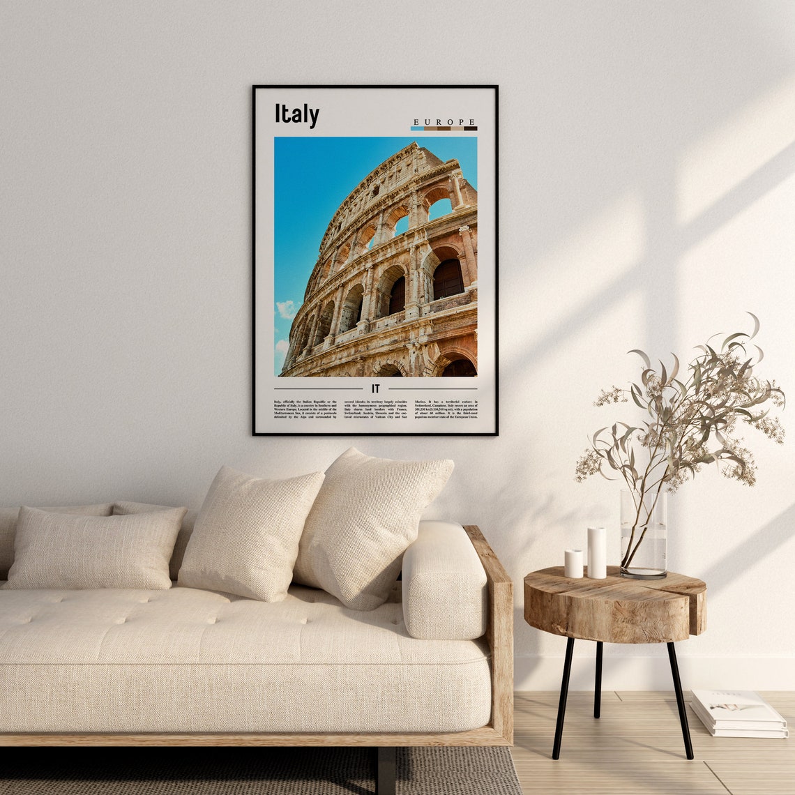 Italy Poster Italy Print Italy Wall Art Italy Photo Italy Poster Italy Print Italy Wall Art Minimal Travel Poster - Image 2