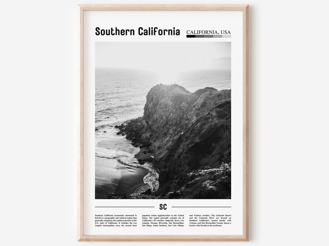 Southern California, Minimal Travel Poster