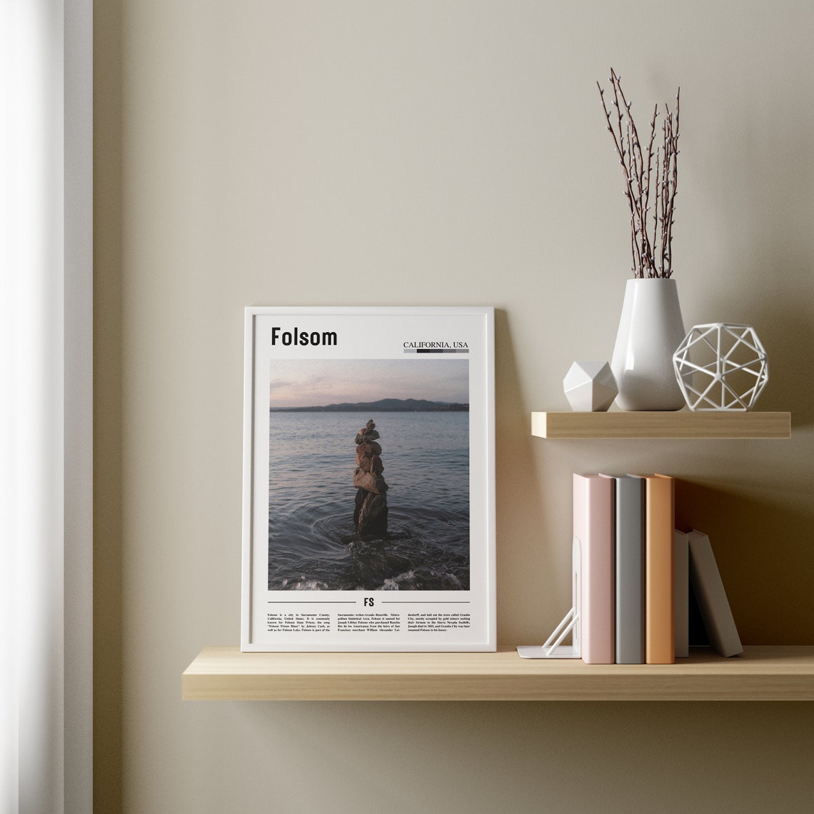 Folsom Print Folsom Poster Folsom Wall Art Minimal Travel Print Minimal City Poster Travel Destination City Print Oil Painting Poster - Image 2