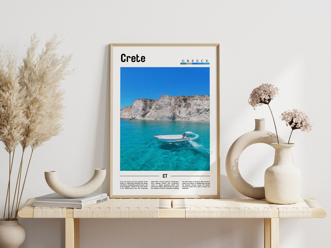 Crete Poster Crete Print Crete Wall Art Europe Photo Europe Poster Europe Print Travel Poster - Image 6