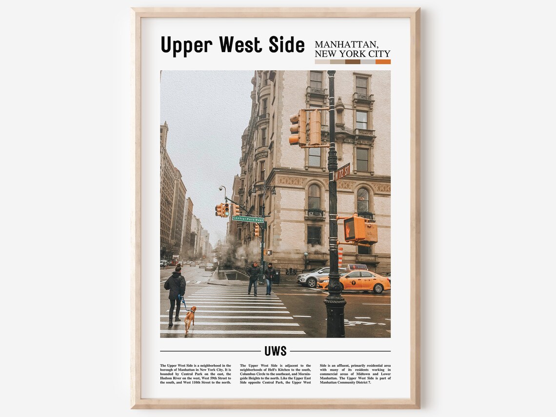 Upper West Side Travel Poster, City Artwork