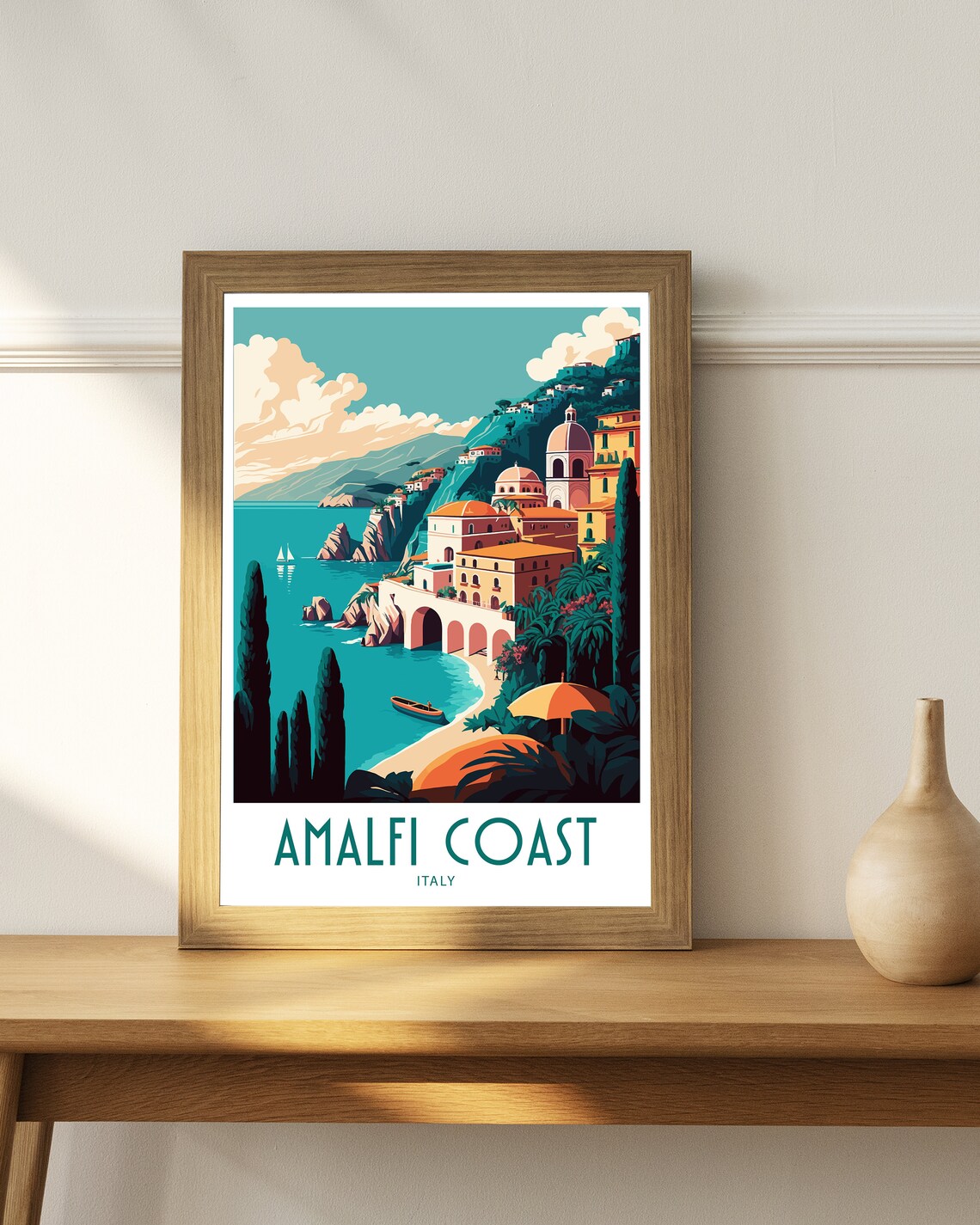 Amalfi Coast Home Living Decor Wall Art Print - Image 4