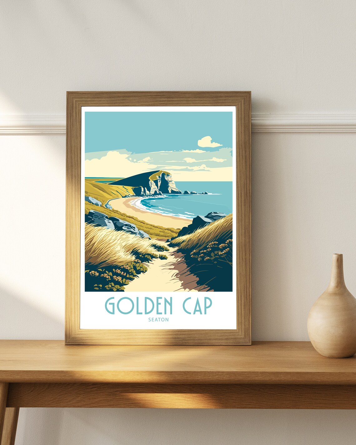 Golden Cap Travel Poster, Dorset Scenic Art Print - Image 4
