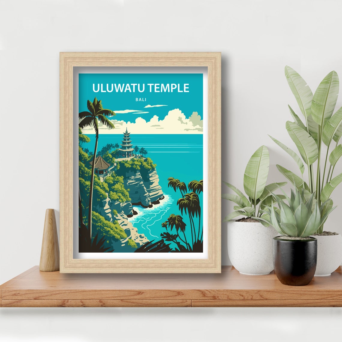 Uluwatu Temple Travel Print Wall Art Uluwatu Bali Travel Poster Gift For Uluwatu Scenery Wall Art Uluwatu Bali City Wall Art Gift For Bali - Image 5