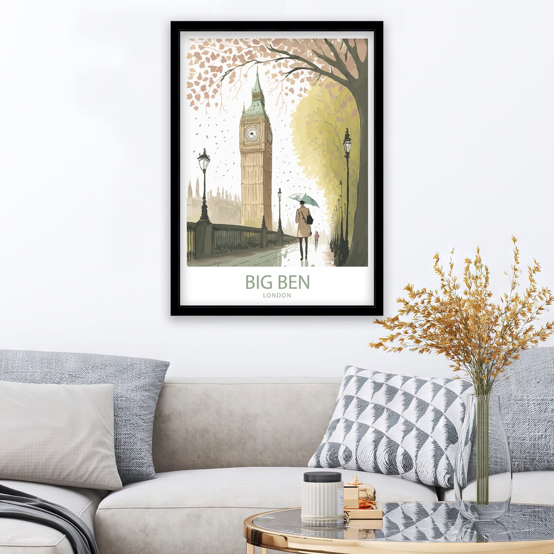 Big Ben Art Print Big Ben London Print London Wall Art Big Ben Print London Travel Poster Big Ben Wall Art Big Ben Poster - Image 2