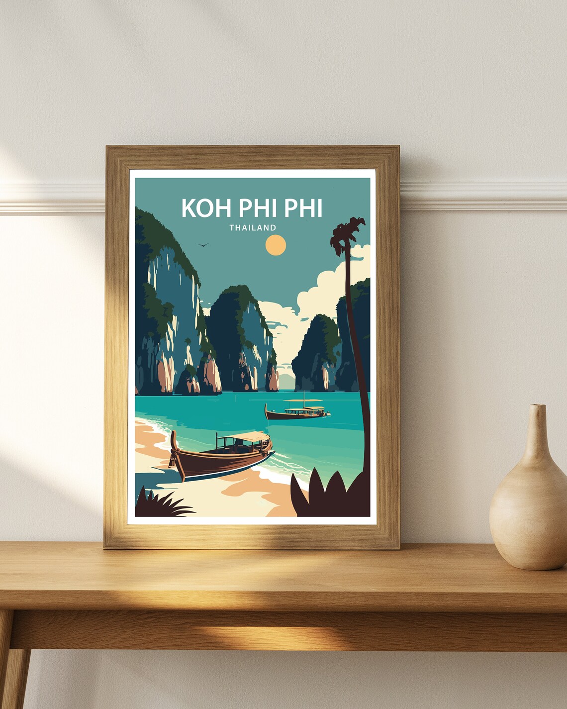Koh Phi Phi Thailand Travel Poster, Island Art - Image 4