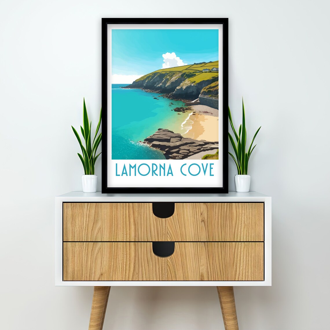 Lamorna Cornwall Travel Poster, Place-Inspired Art - Image 2