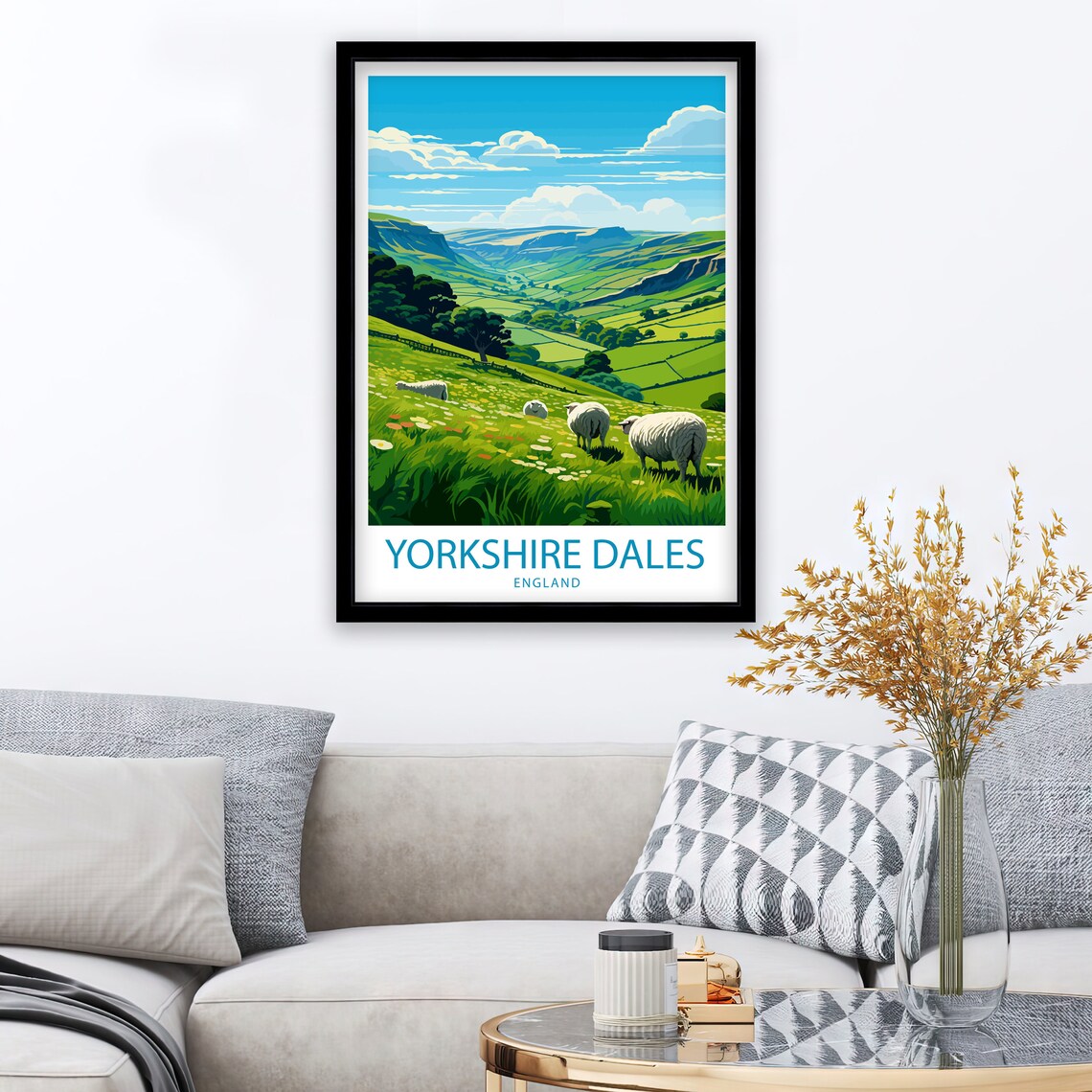 Yorkshire Dales Travel Poster, UK Wall Decor - Image 2