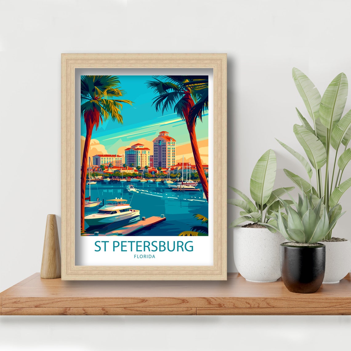 St Petersburg Florida Travel Print St Petersburg Wall Decor Usa St Petersburg Art St Petersburg Wall Art Usa Poster Gift St Petersburg Art - Image 5