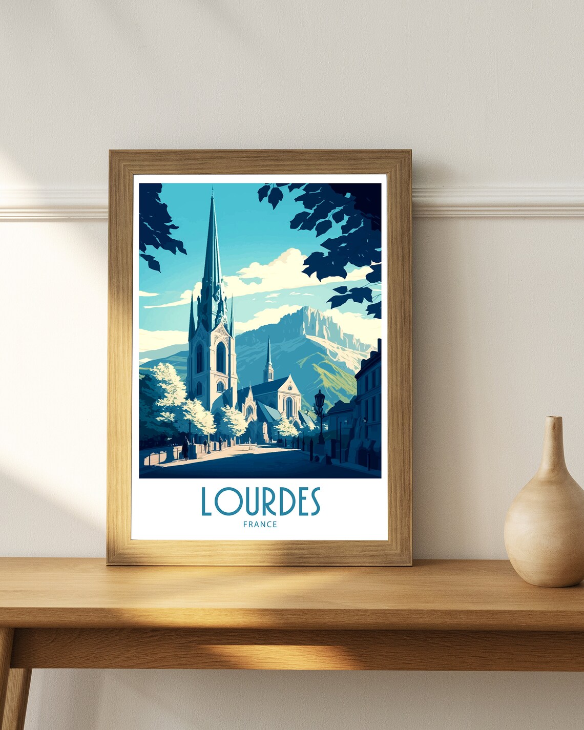 Lourdes France Travel Poster, Place-Name Wall Art - Image 5