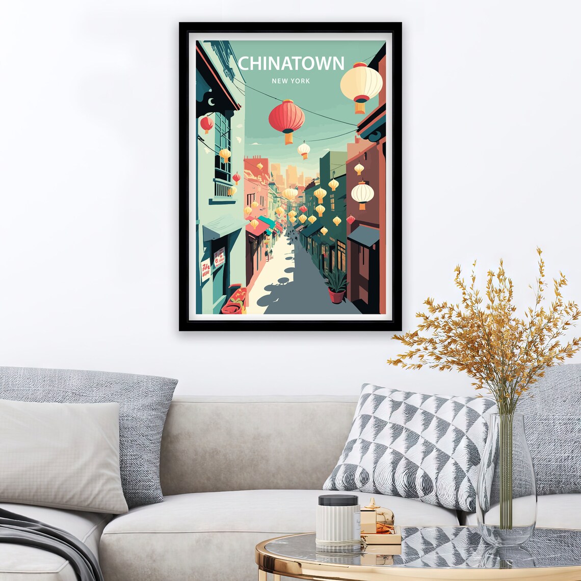 Chinatown New York Travel Poster, New York City - Image 2
