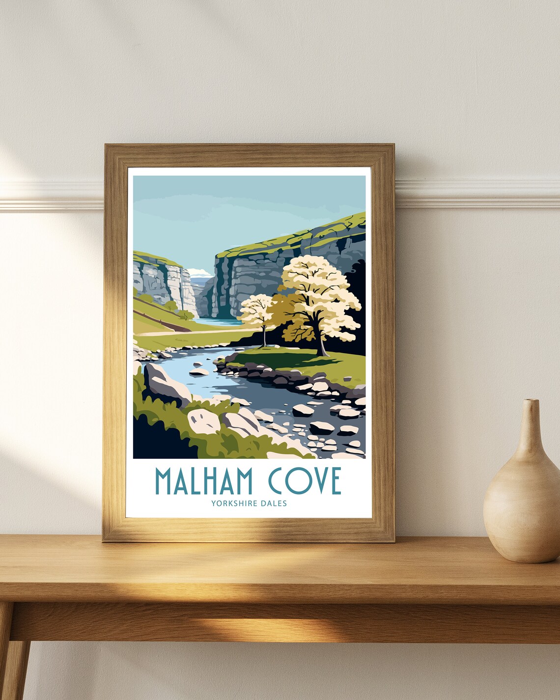 Malham Cove Travel Poster, Yorkshire Dales Art Print - Image 5