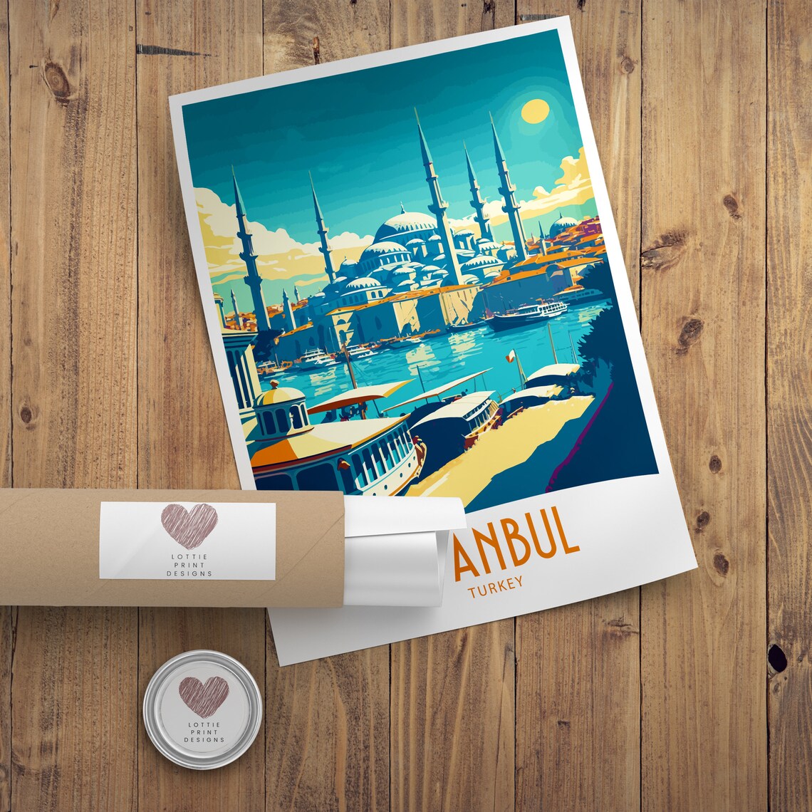 Istanbul Turkey Travel Poster, Travel Wall Art - Image 5