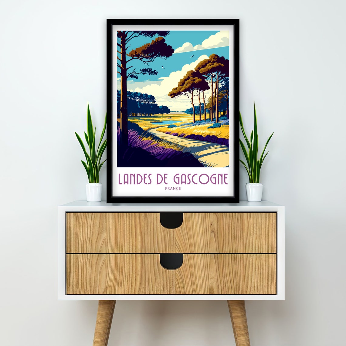 Landes De Gascogne Park Travel Print Landes De Gascogne Park France Poster Home Dcor Landes De Gascogne Park France Art Wall Hanging Gift - Image 2